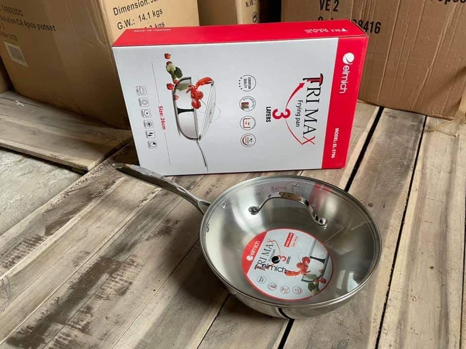 Chiếc chảo Elmich trimax inox đúc liền EL-3738MAX sz 26