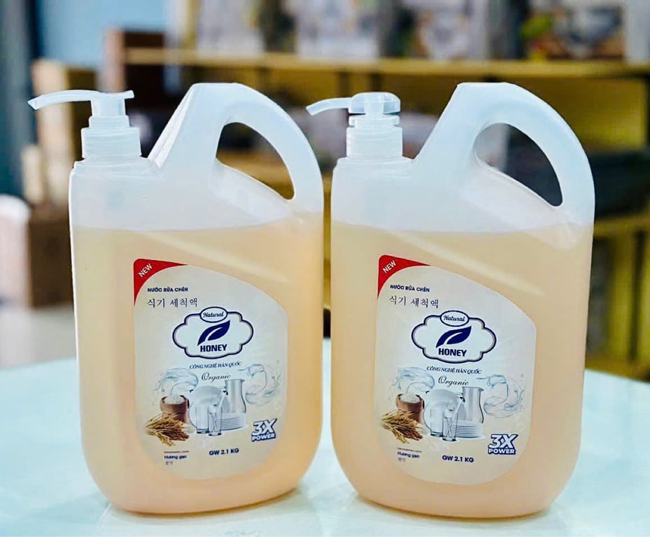 Nước Rửa Chén Honey 850g - 2.1Kg Tinh chất Gạo - Công Nghệ Hàn Quốc