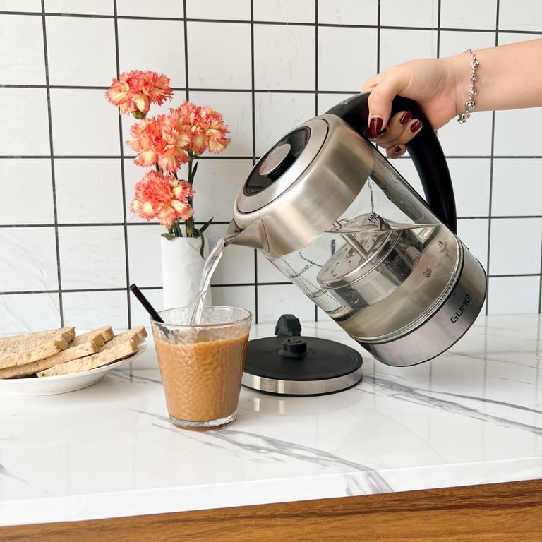 ẤM SIÊU TỐC GUME THUỶ TINH KÈM LÕI LỌC GMEK2201 1.7L