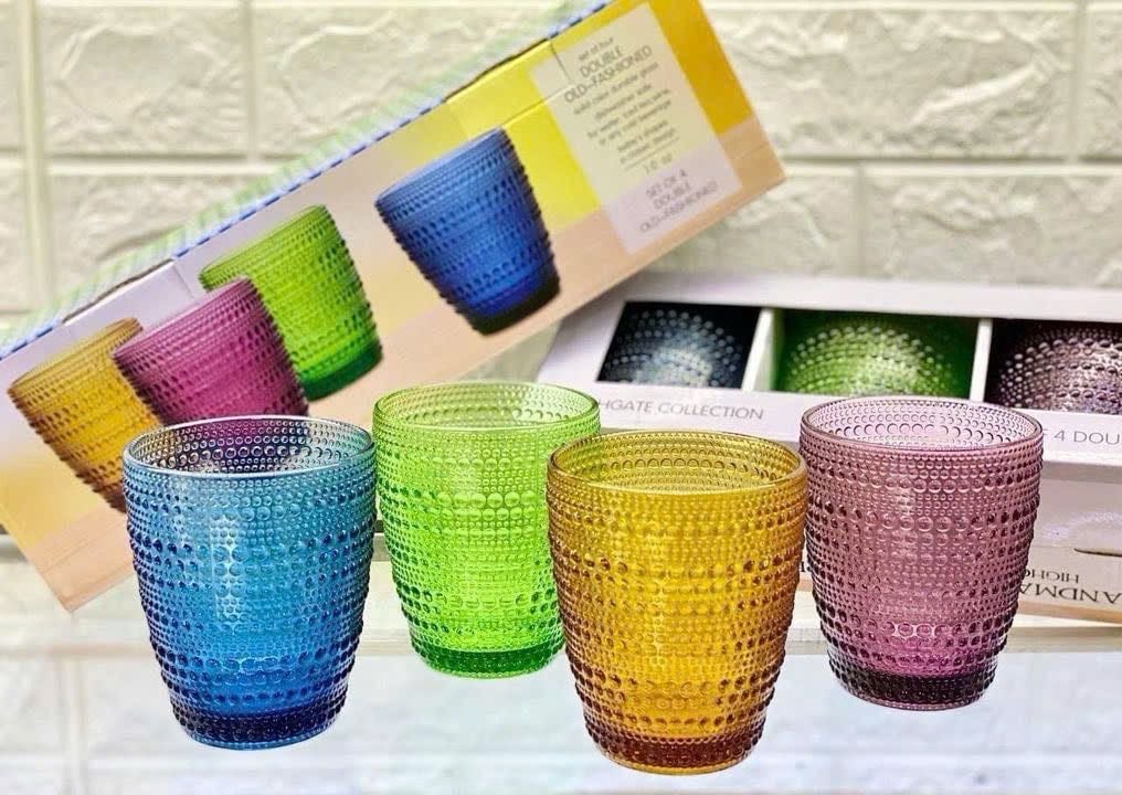 BỘ 4 CỐC THỦY TINH HIGHGATE COLLECTION 4 MÀU 295ML