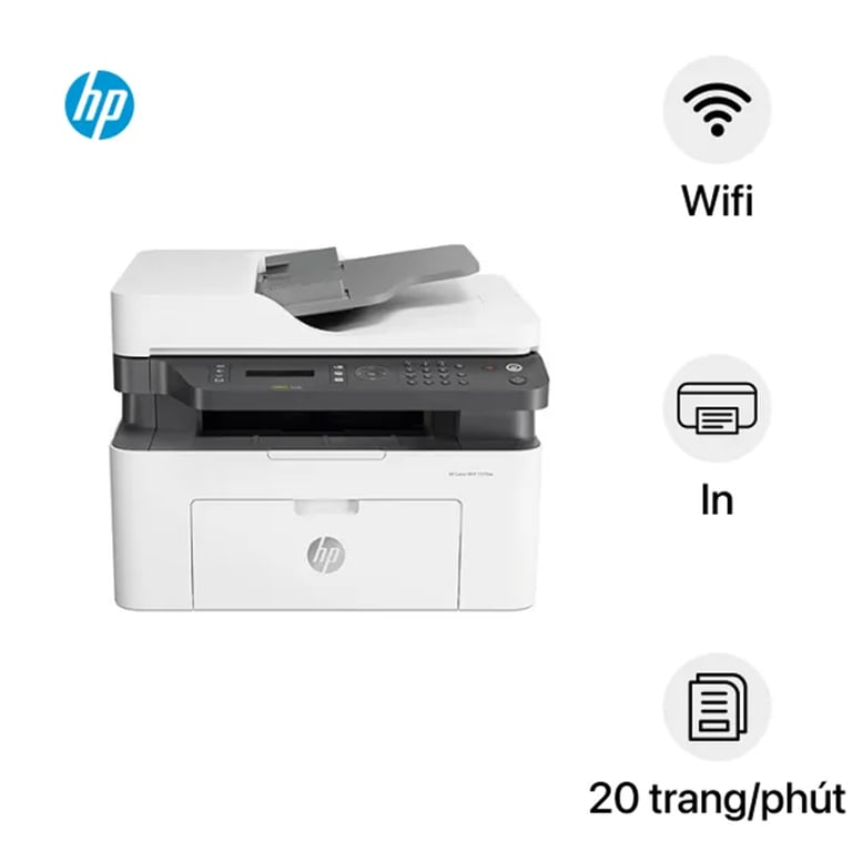 Máy In Laser Trắng Đen Đa Năng HP MFP 139fnw A0NU1A (In/ Copy/ Scan/ Fax A4/ A5/ USB/ LAN/ WIFI)