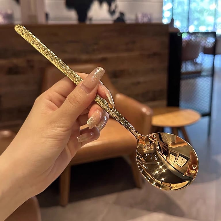 set 10  Thìa vàng trắng