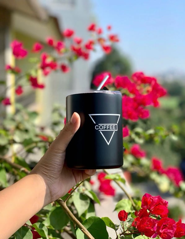 Cốc giữ nhiệt uống Cafe THANKS thể tích 350ML