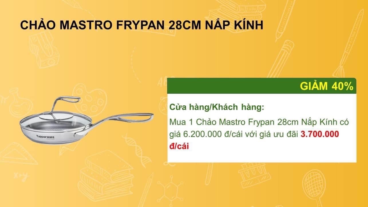 Chảo 5 lớp xịn xò nhà Tup mastro frypan 28cm