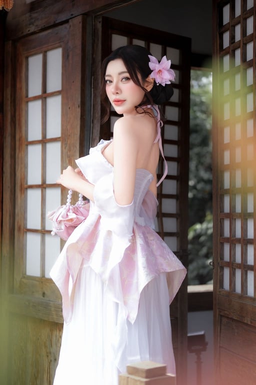 Flexy - Set Yếm Niên An hồng S/M/L/XL