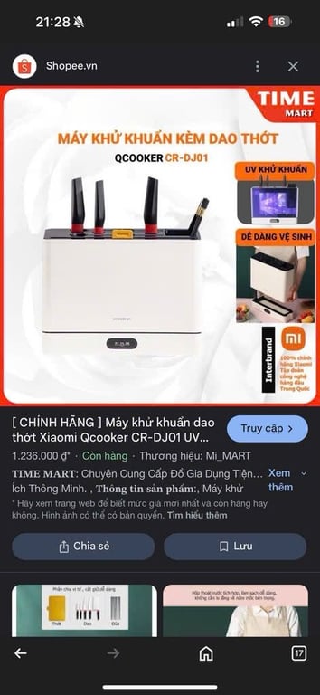 máy khử khuẩn QCooker CR-DJ01