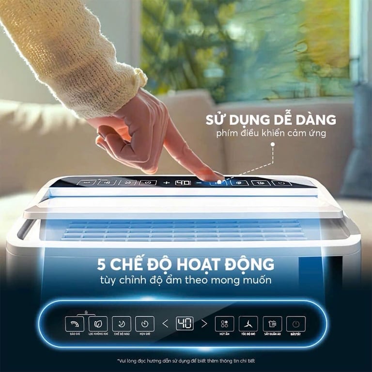 DE8581 - Máy Hút Ẩm Kèm Lọc Không Khí Đa Năng ELMICH 25L