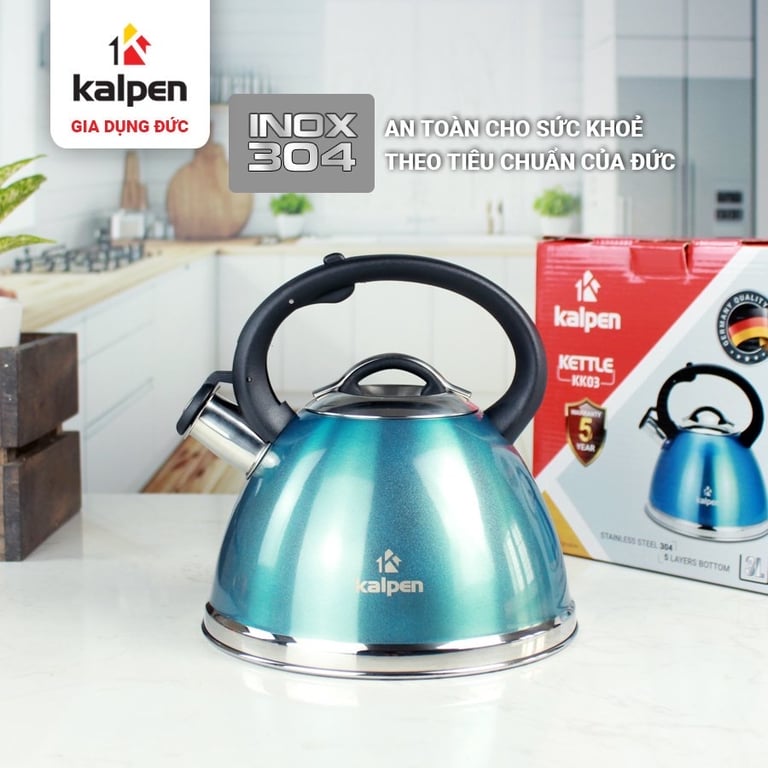 ẤM ĐUN NƯỚC INOX KALPEN KK03 DUNG TÍCH 3L