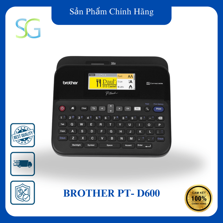 Máy In Nhãn Brother PT- D600 – Hàng Chính Hãng