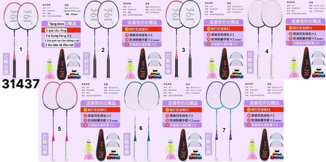 VỢT CẦU LÔNG HÃNG 361