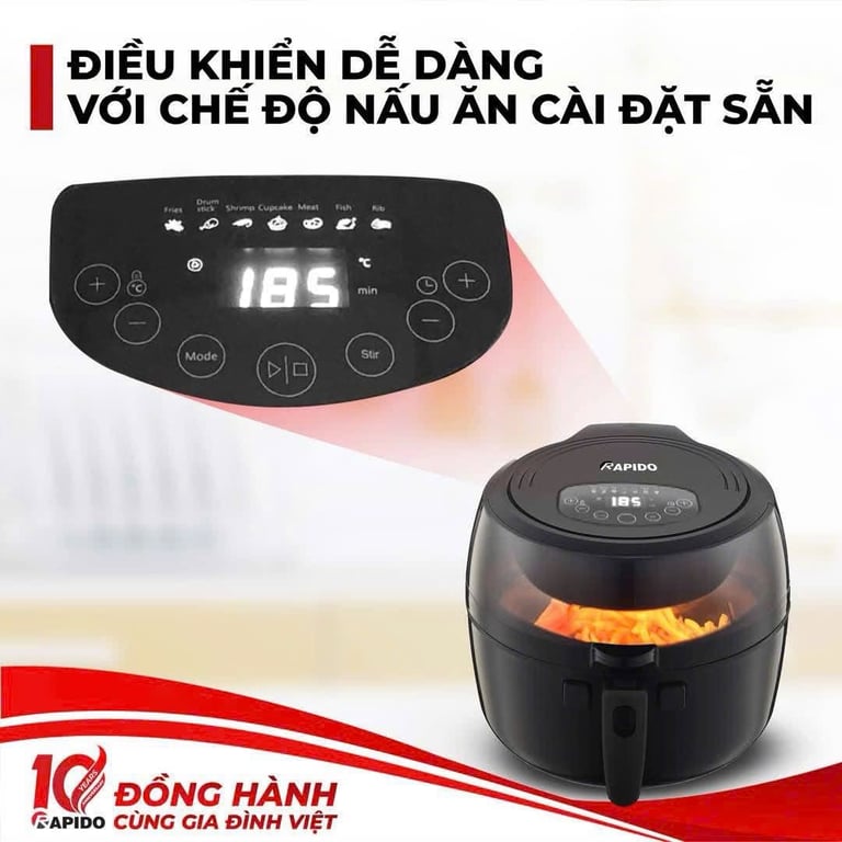NỒI CHIÊN KHÔNG DẦU RAPIDO RAF6.5LM2
