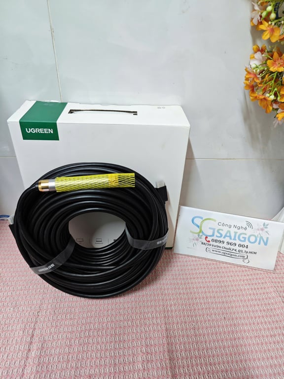 Cáp HDMI 1.2 dài 30M hỗ trợ 1080p@60Hz 3D/HDR/ARC Ugreen 10114 cao cấp (Có IC)