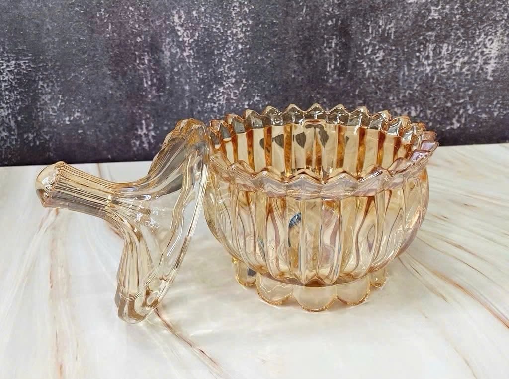 BỘ 6 HỘP MỨT TẾT THUỶ TINH KÈM KHAY