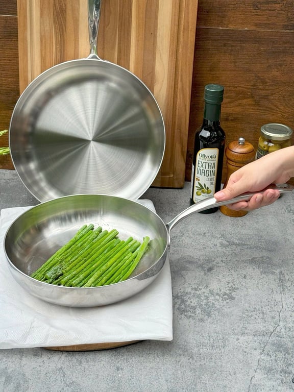 CHẢO ĐÚC INOX TRIPLY KAIYO CẠN LÒNG CÁC SIZE 20CM/24CM/26CM