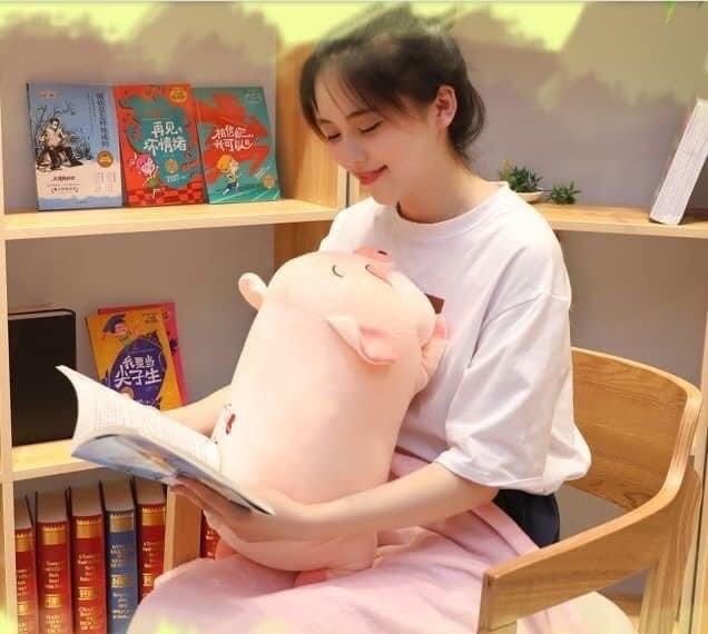 BỘ GỐI LỢN KÈM CHĂN SIÊU MỀM MỊN TO ĐẸP DỄ THƯƠNG