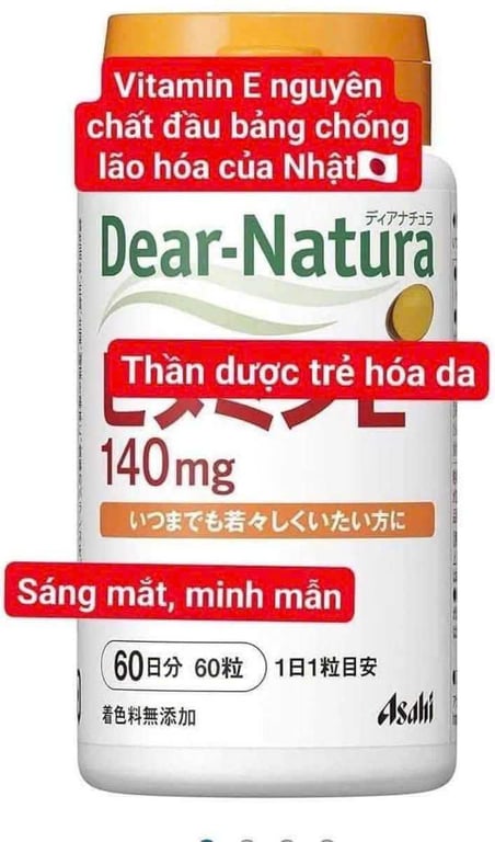 Vitamin E hữu cơ Dear Nature Nhật hộp 60 viên