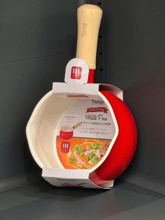 chảo, quánh mini chống dính ceramic, cán gỗ Todaii Nhật Bản