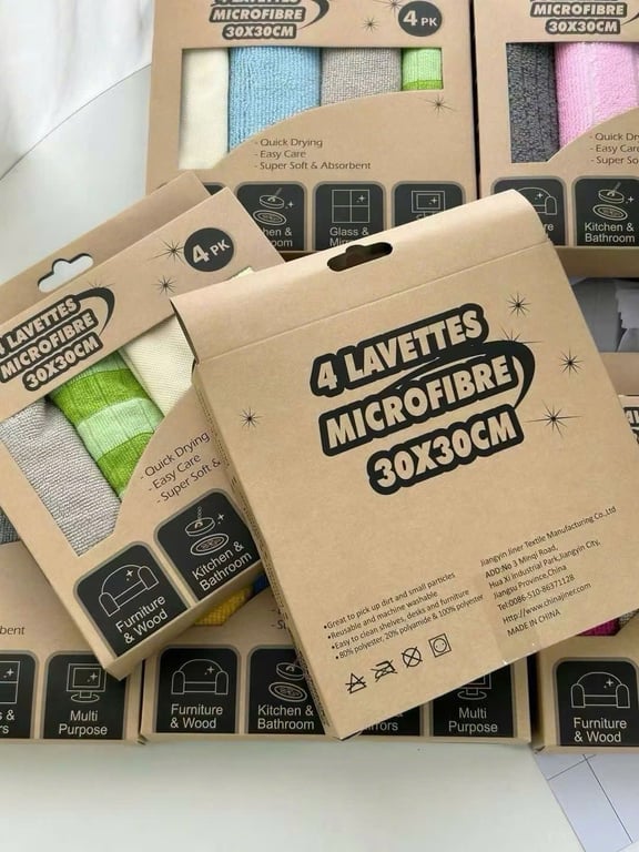 BOX 4 KHĂN LAU ĐA NĂNG ĐỦ MÀU HÀNG US- Box 4c size 30x30cm