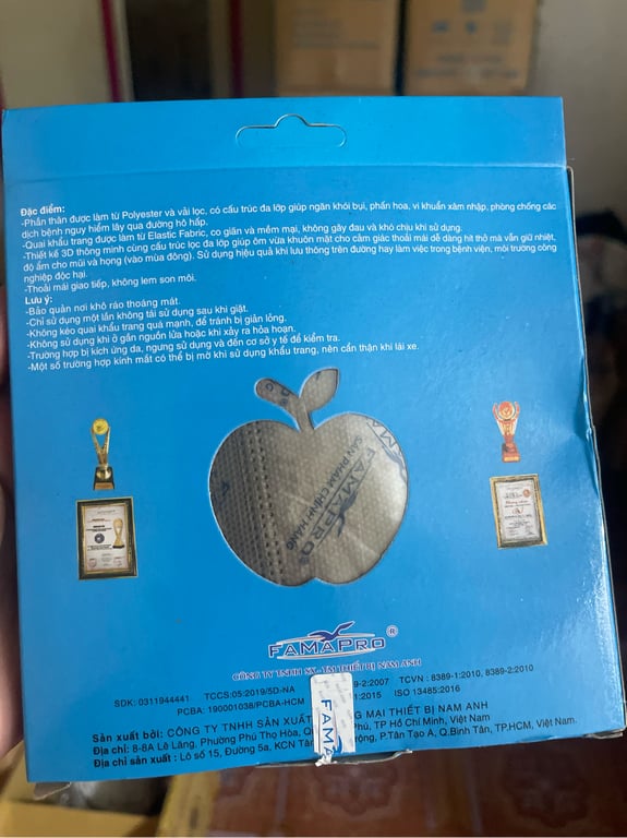 Khẩu trang 5d  Nâm anh xám bịch 10 cái