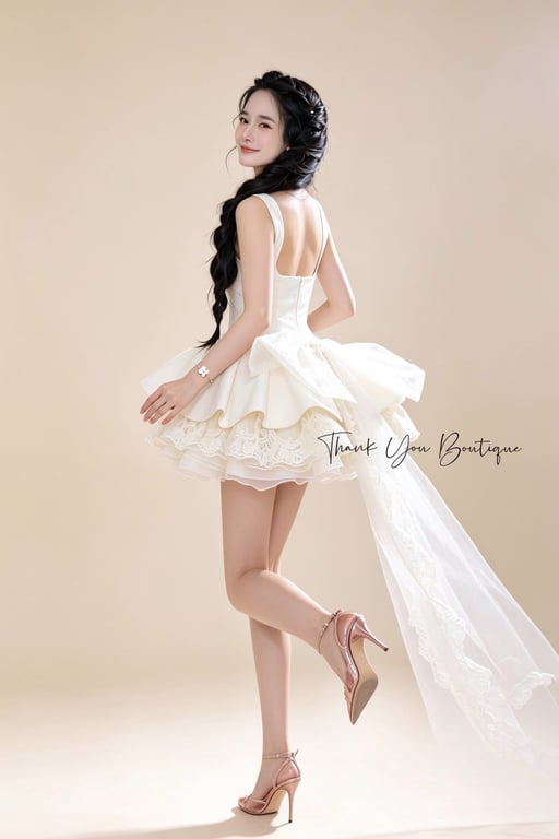 ThankYou - Váy Triệu Lộ Tư kèm nơ lưng - sz S eo 68cm