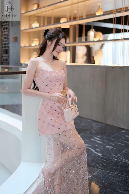 Sét cúp đá hồng ChouChou ( size M )