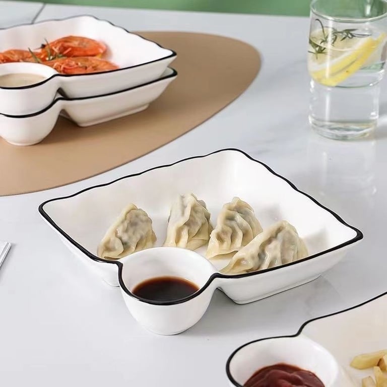 Set 4 Đĩa liền với bát con