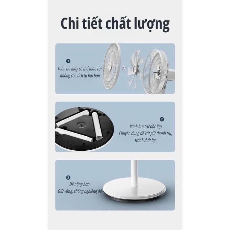 Quạt cây 7 cánh Hyundai có điều khiển từ xa