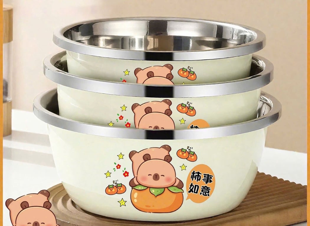 SET 3 TÔ INOX CAO CẤP 3 SIZE 20-22-24CM