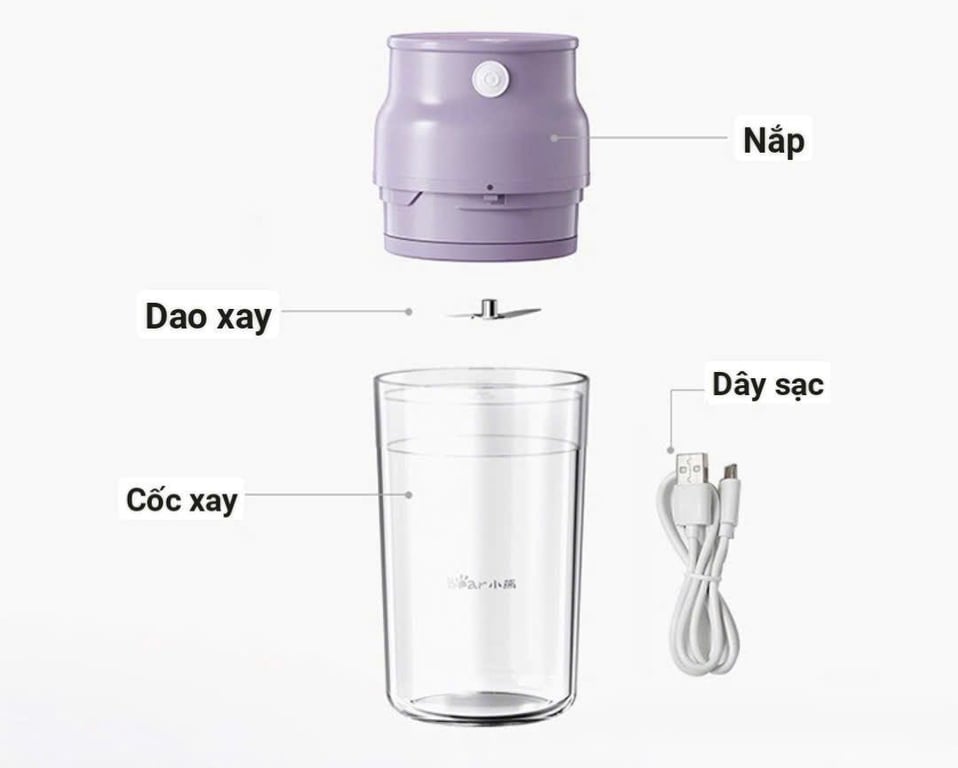 MÁY XAY MINI TỰ ĐỘNG CẦM TAY HÃNG BEAR LLJ-Q03H7