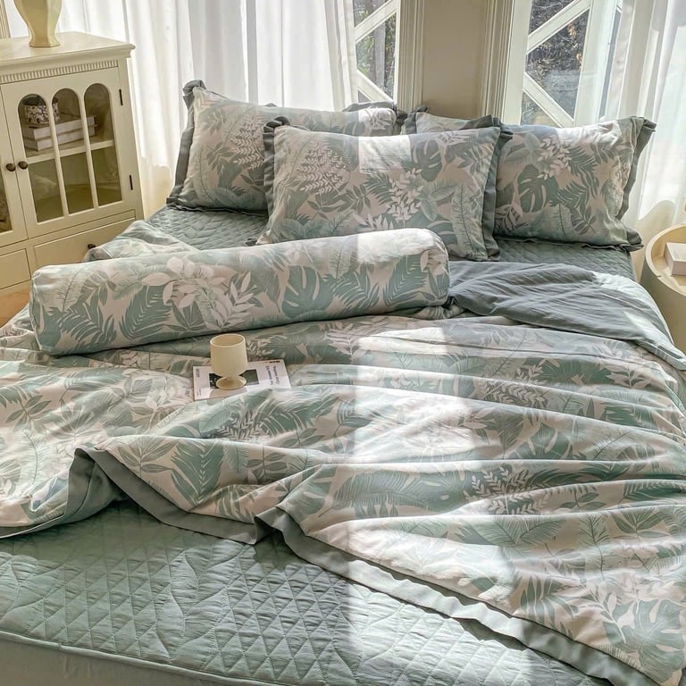 CHĂN GA GỐI cotton đũi Hàn MARK JACOB MCC57