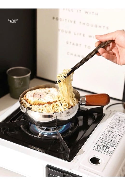 Nồi mũm mĩm tay gỗ 14cm  - #RK453