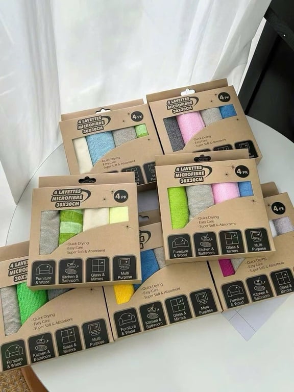 BOX 4 KHĂN LAU ĐA NĂNG ĐỦ MÀU HÀNG US- Box 4c size 30x30cm