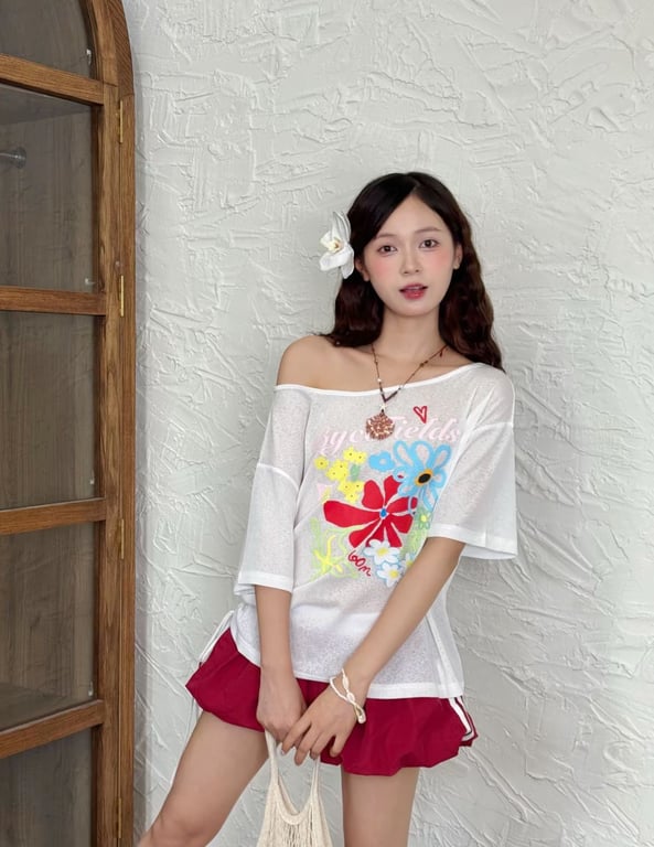 Set 2 món đi biển trễ vai