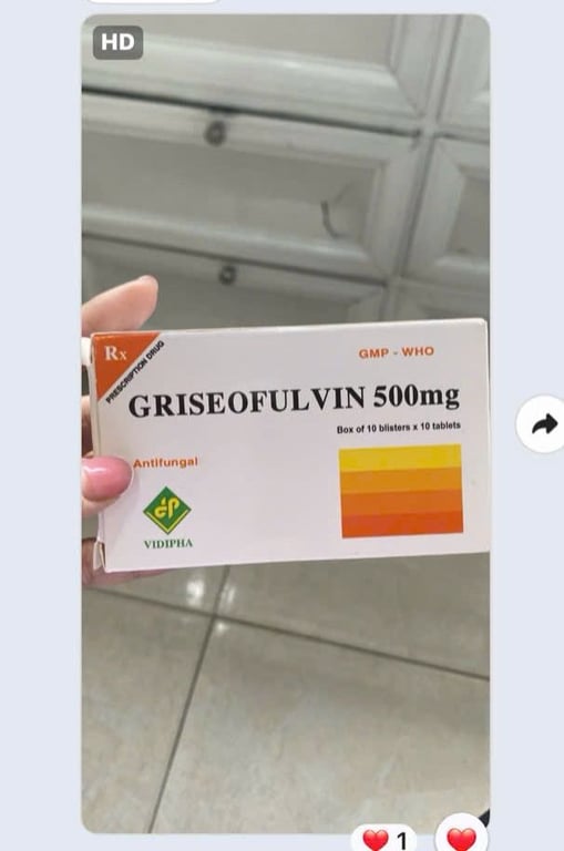 Griseofulvin 500 meko h/100v