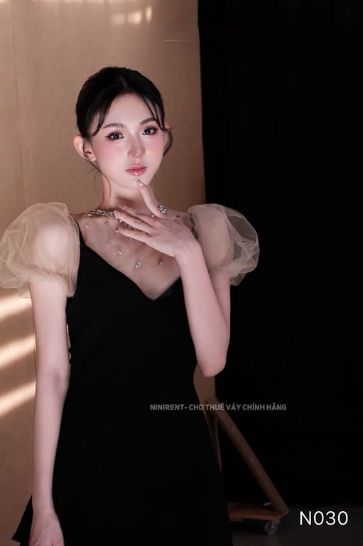 N030- set yếm voan đá Trang kyo