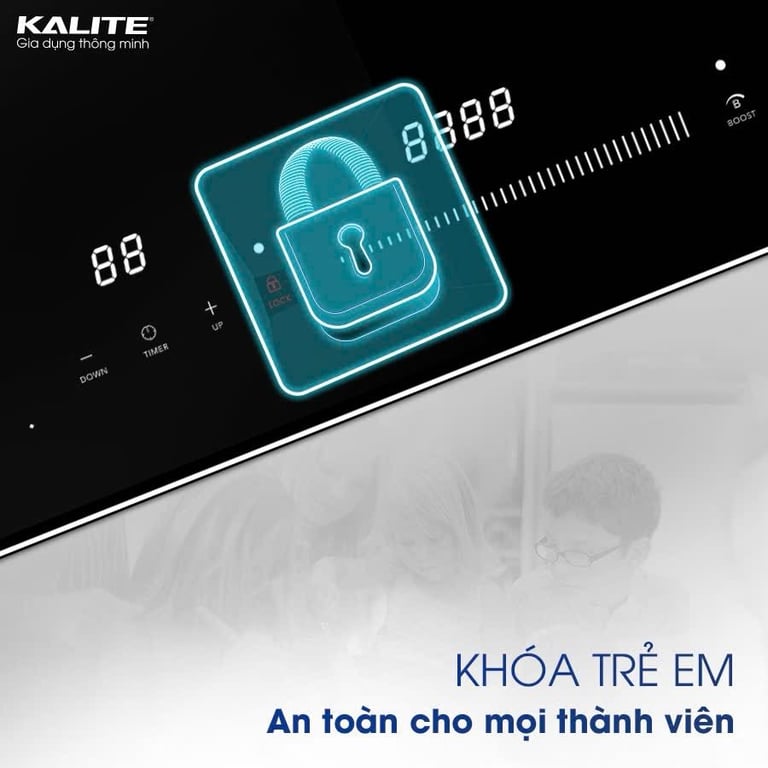 Bếp từ đôi Kalite KL3800 công suất 4000W