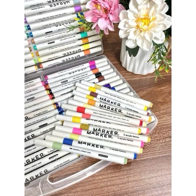 BÚT MÀU DẠ ACRYLIC MARKER HỘP 80 bút xịn đẹp