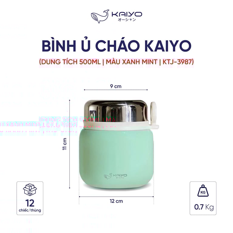 Bình ủ cháo kaiyo 500ml