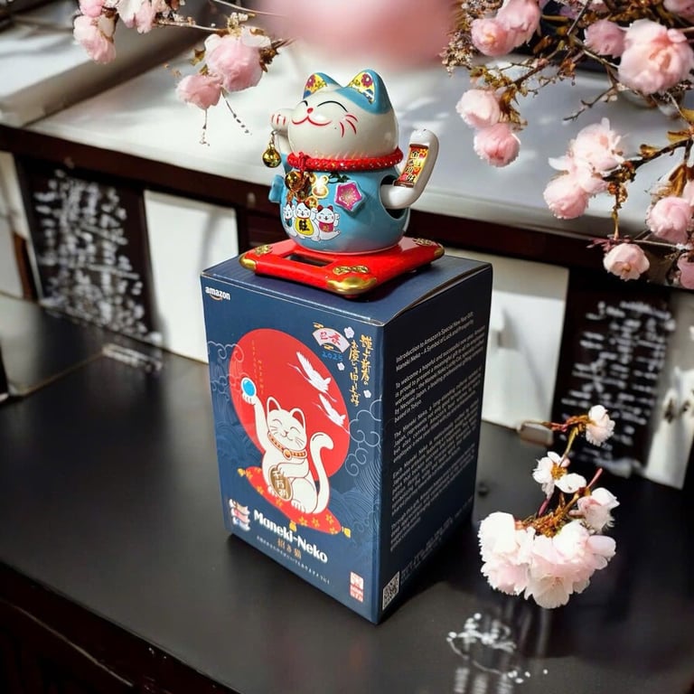 Mèo Thần Tài Năng Lượng Mặt Trời Vẫy Tay 11CM