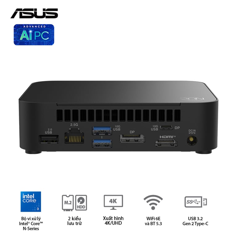 Bộ Mini PC Asus NUC 14 Essential RNUC14MNK1500000
