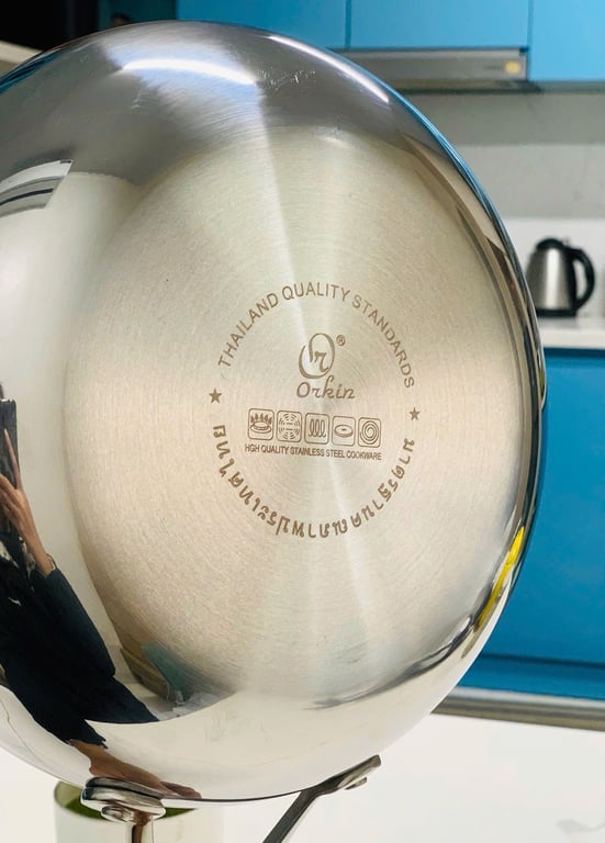 CHẢO INOX NGUYÊN KHỐI ORKIN SIZE 22/24/26/28/30CM