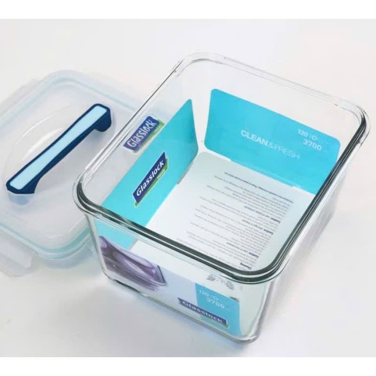 HỘP THỦY TINH CÓ TAY CẦM GLASSLOCK 3700ml MHRB370 của Hàn Quốc dung tích lớn