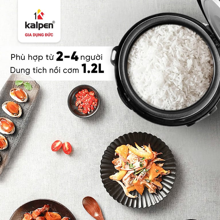 NỒI CƠM ĐIỆN CAO CẤP KALPEN R8 DUNG TÍCH 1,2L