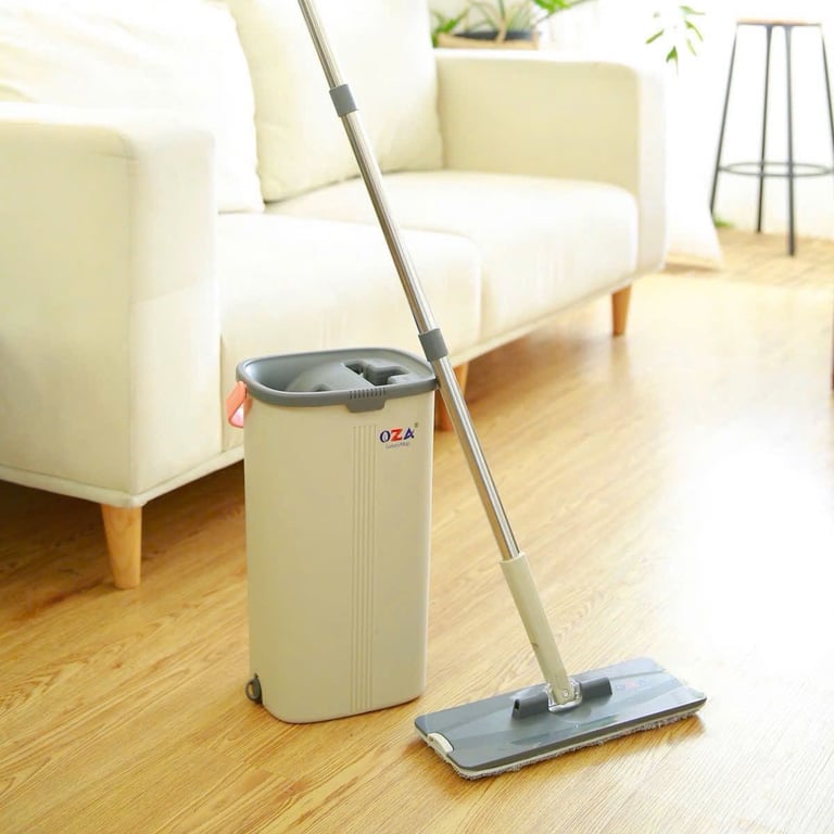 BỘ LAU NHÀ OZA 2 NGĂN TỰ VẮT – MÃ OZA108 (KÈM 2 BÔNG LAU)