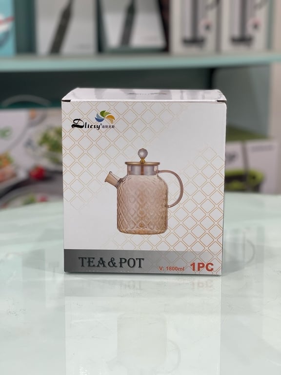 Bình trà vân sần 1.8l thuỷ tinh siêu lung linh !