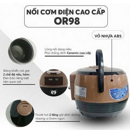 NỒI CƠM ORKIN QUAI XÁCH, THƯƠNG HIỆU CAO CẤP THÁI LAN- OR98  1.8L