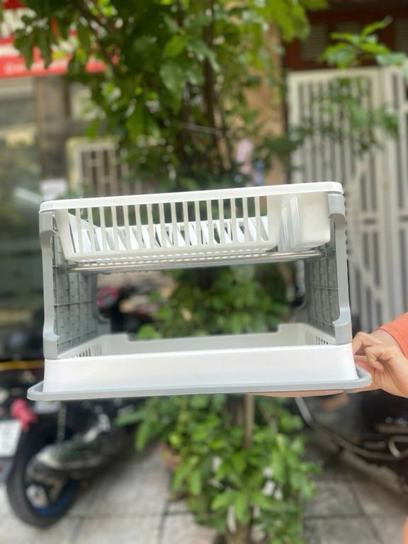 KỆ GIÁ ÚP BÁT ĐĨA HAI TẦNG