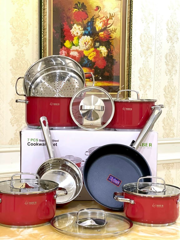 Bộ nồi inox 3 đáy 7 món ARBER GARNET