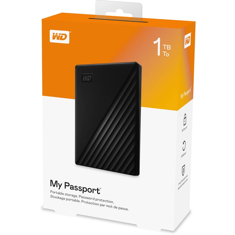 Ổ Cứng Di Động WD My Passport Portable1TB - 2.5 inch - (WDBYVG0010BBK) - Đen