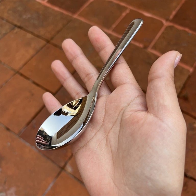 Thìa ăn phở cán ngắn ngắn inox 304 14cm